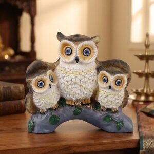 No.26 OWL  ( Elegant Family of Three Owls Decorative Showpiece )