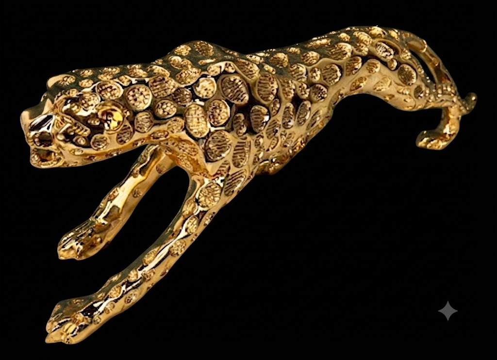 PJ1091 ( Golden Leopard Decorative Showpiece ) PCS/CTN.6 - Image 2