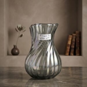 PJ1612-B ( Silver Ripple Sculptural Vase )