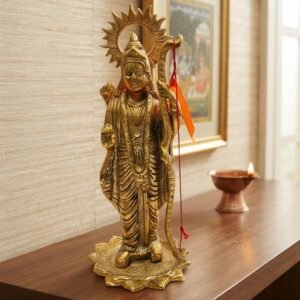 Ram ( Divine Lord Rama Antique Gold Finish Decorative Idol with Bow )