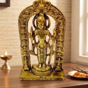 Ram lalla gold  ( Ram Lalla Antique Gold Finish Decorative Idol with Ornate Arch )
