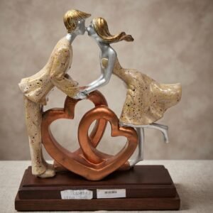 S.k CPL 227 (A) ( Romantic Dancing Couple with Interlocking Hearts Decorative Showpiece )