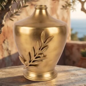 SA1912 ( Antique Gold Leaf-Embellished Decorative Vase )