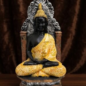 SINGHASAN GAUTAM ( Gautam Buddha Meditation Idol with Ornate Throne )
