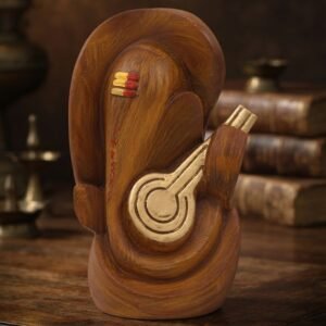 T.C GO.01.W ( Artistic Wooden Lord Ganesha with Veena )