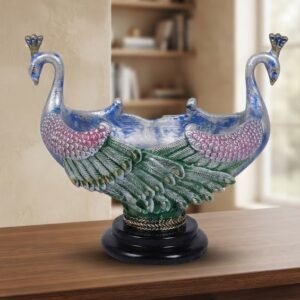 TC. Mr03.L  ( Ornate Double-Peacock Decorative Sculpture )