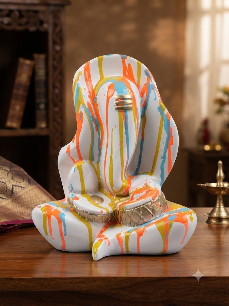 TC.G.02.A ( Vibrant Hand-Painted Ganesha Idol )