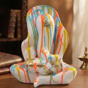 TC.G.03.A  ( Contemporary Multicolor Hand-Painted Ganesha Idol )