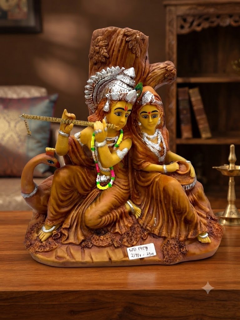 WD1957 ( Lord Krishna with Radha Decorative Idol )