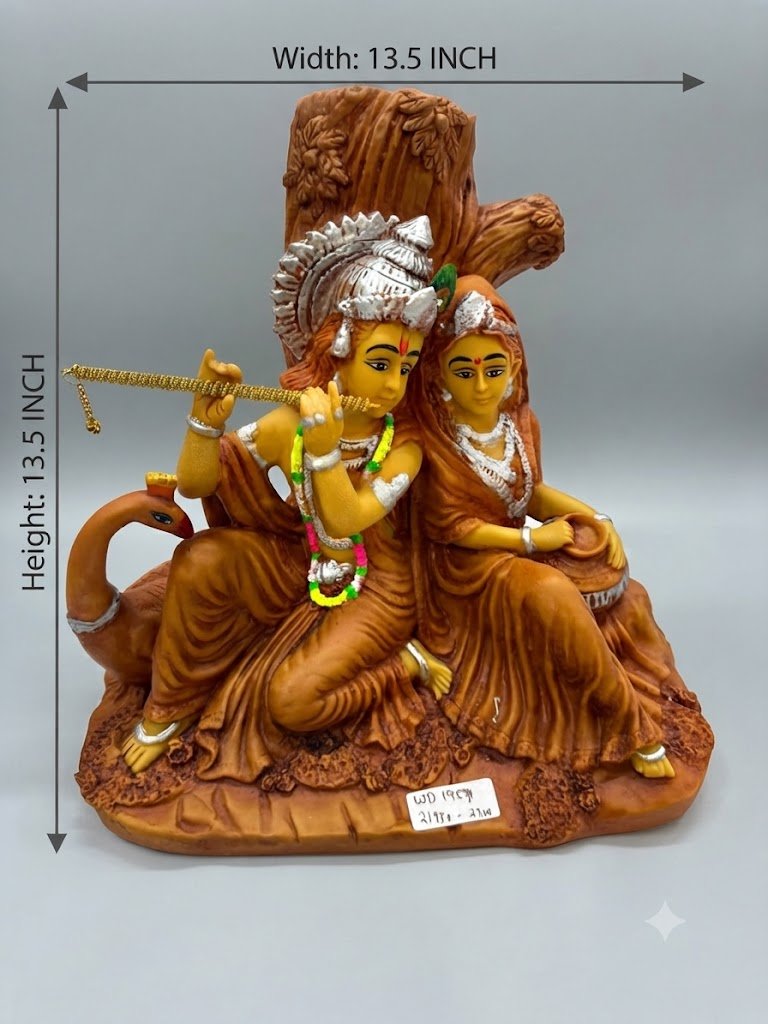 WD1957 ( Lord Krishna with Radha Decorative Idol ) - Image 2