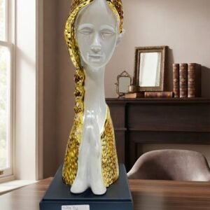 WG712  ( Elegant Golden Braid Lady Bust Decorative Showpiece )