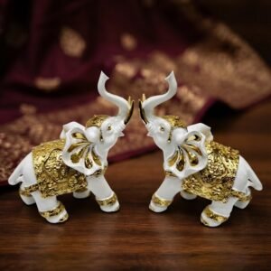 WG731 ( Royal Golden Twin Elephant Decorative Showpiece )