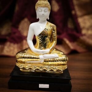 Wg.115  ( Golden and White Meditating Buddha Statue )