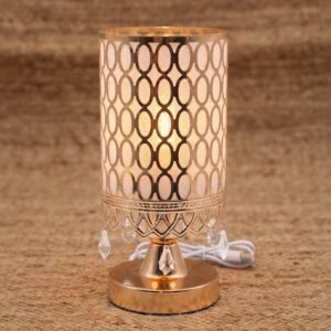 YS-2037  ( Elegant Golden Geometric Pattern Table Lamp )