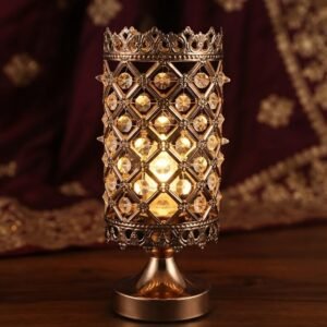 YS-2046 ( Royal Golden Crystal Lattice Table Lamp )