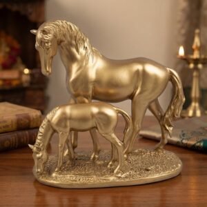 YS.1279 ( Golden Horse & Foal Figurine )