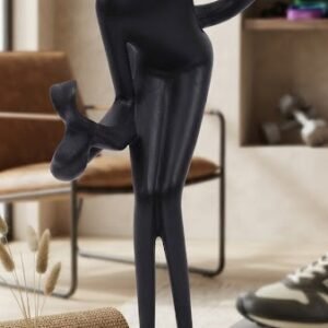 YS.1504  ( Abstract Black Ballet Dancer Sculpture )