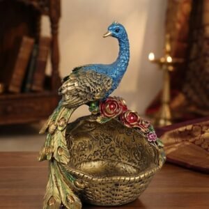 YS1249 ( Royal Peacock Decorative Bowl Showpiece )
