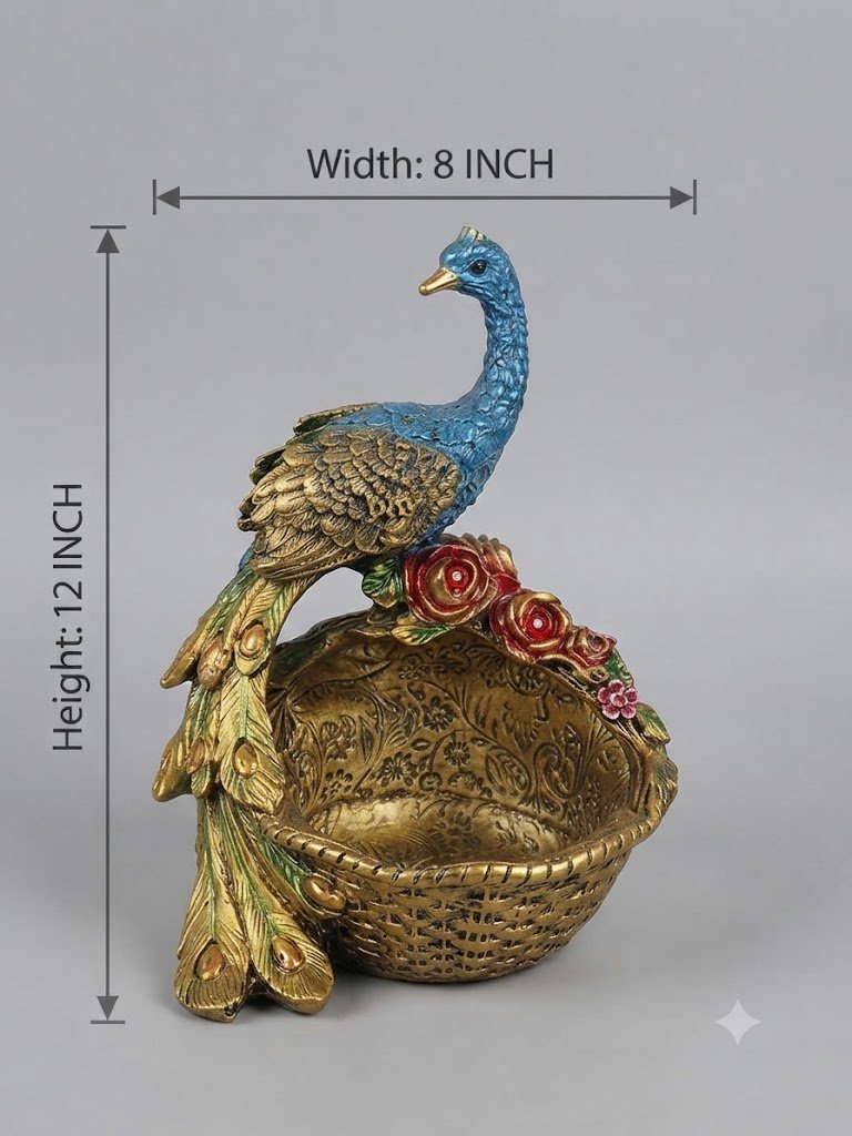 YS1249 ( Royal Peacock Decorative Bowl Showpiece ) - Image 2