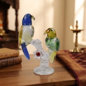 YS1456 ( Handcrafted Murano-Style Glass Parrot Sculpture )