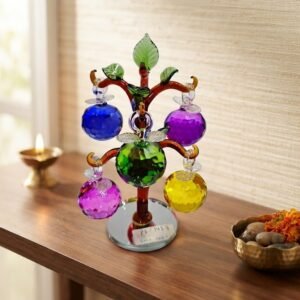 YS1457 ( Handcrafted Multicolor Glass Tree Ornament Sculpture )