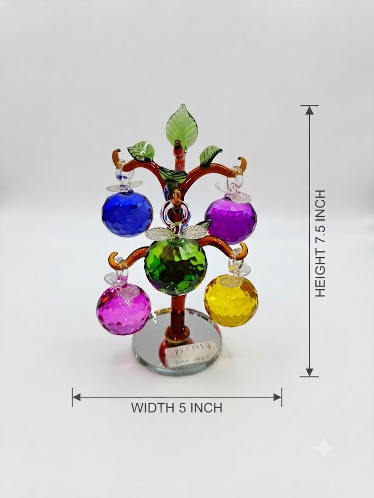 YS1457 ( Handcrafted Multicolor Glass Tree Ornament Sculpture ) - Image 2