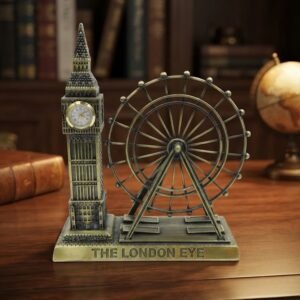 YS2161  ( London Landmark Big Ben & London Eye Vintage Tabletop Sculpture )