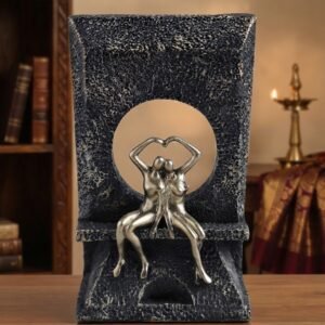 YS2263 ( Elegant Couple Embrace Decorative Sculpture with Textured Arch Design )