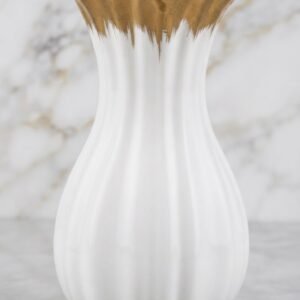 YS2479 ( Elegant White & Gold Decorative Flower Vase ) PCS/CTN.24