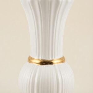 YS2480 ( White & Gold Fluted Decorative Vase ) PCSCTN.24