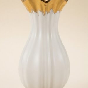 YS2482 ( White & Gold Fluted Decorative Flower Vase )PCS/CTN.24