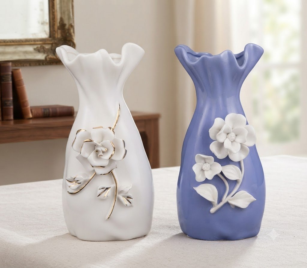 YS2494 ( Elegant Floral Sculpted Ceramic )PCS/CTN.24