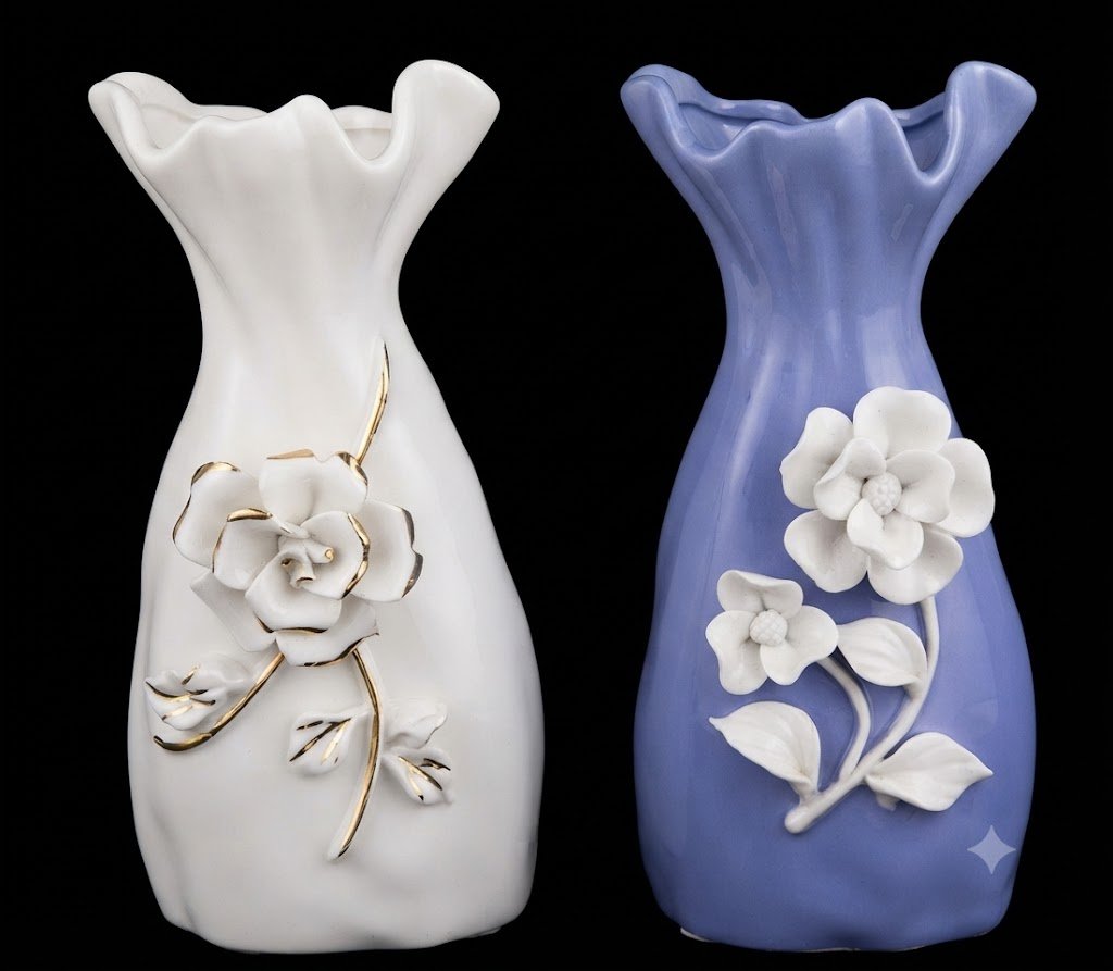 YS2494 ( Elegant Floral Sculpted Ceramic )PCS/CTN.24 - Image 2