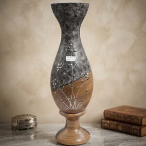 YS2547 ( Elegant Handcrafted Wooden & Black Decorative Floor Vase )