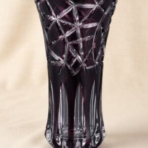 YS2597 ( Elegant Deep Purple Faceted Crystal Glass Decorative Vase )