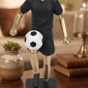 Ys.2259 ( Golden & Black Football Player Decorative Showpiece )
