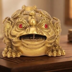 Ys1248  ( Royal Golden Chinese Pixiu Feng Shui Decorative Showpiece )