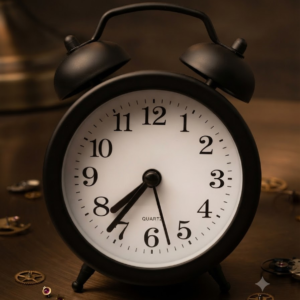 AR 3046 Classic Black Twin Bell Alarm Clock – Vintage Retro Metal Table Clock with Analog Dial