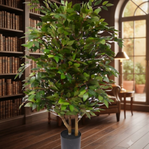 YS 2681 Artificial Green Indoor Plant with Decorative Black Pot