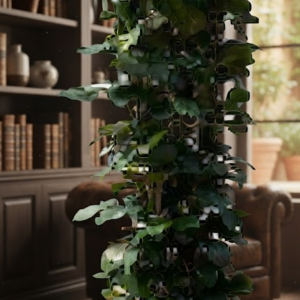 YS 2683 Artificial Green Leafy Vertical Plant with Decorative Black Pot