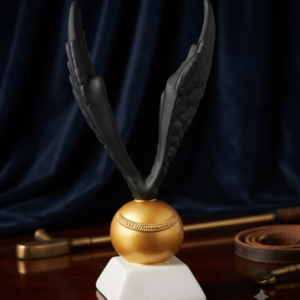 AR 3979 Elegant Black Angel Wings with Golden Sphere – Luxury Decorative Showpiece