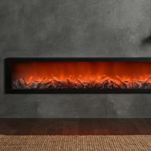 YS 3420 Modern Wall Mounted Electric Fireplace with Realistic LED Flame Effect
