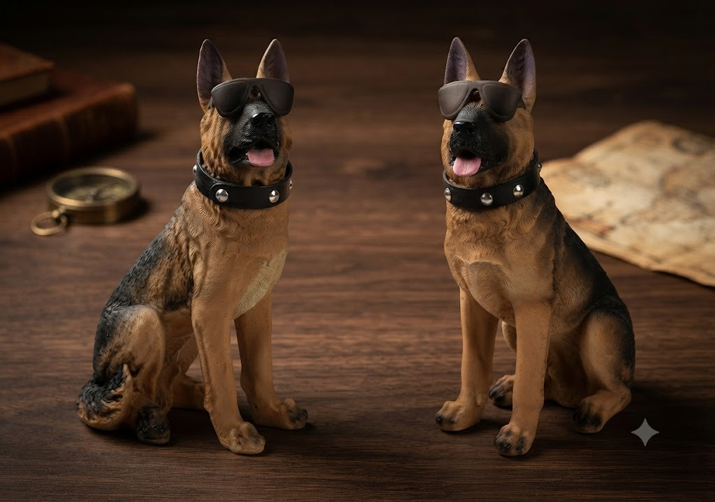 AR 4506 Stylish German Shepherd Dog with Sunglasses