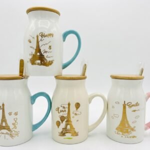 4352 Parisian Eiffel Tower Ceramic Milk Bottle Mug Collection