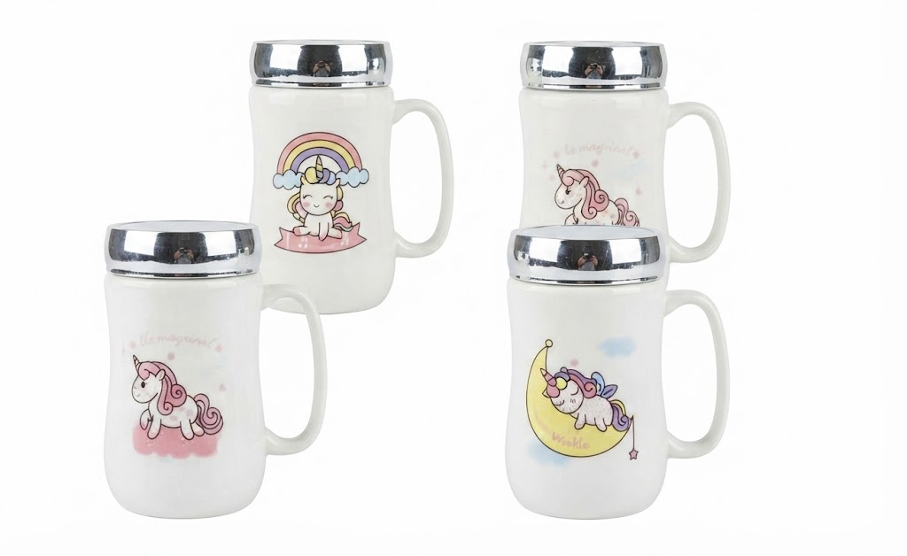 2384 ( Magical Cartoon Unicorn Printed Tea & Coffee Cups ) PcsCtn.60 - Image 2
