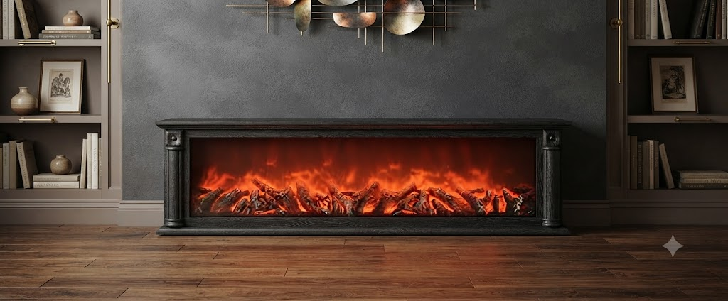 YS 3418 Classic-Modern Electric Fireplace Console