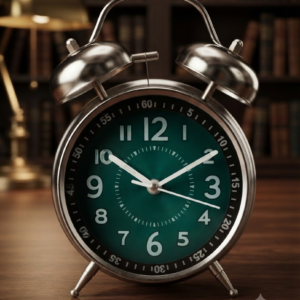 AR 2819 Vintage Green Twin Bell Alarm Clock – Classic Retro Metal Table Clock with Analog Dial