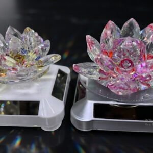 YS2540 Crystal Lotus Flower Decorative Showpiece with Digital Base