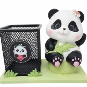 AR 3147 Cute Panda Chibi Figurine Desk Organizer & Pen Holder