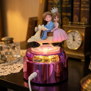 AR 3953 Romantic Couple on Scooter LED Night Light Figurine